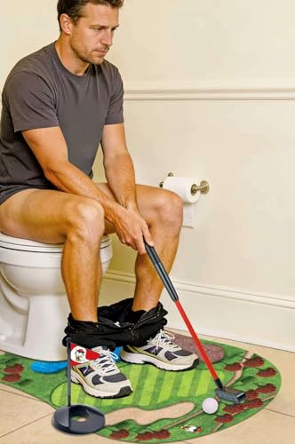 GOODLYSPORTS White Elephant Gag Gifts for Men, Toilet Golf Gifts for Dad