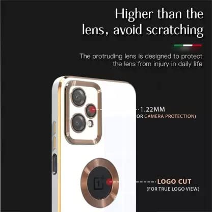 Image of Apurb Store For Oneplus Nord Ce 2 Lite 5G Case Cute With Logo Window For Women Girls Luxury Bling Plating Shockproof Soft Tpu Back Bumper Camera Lens Protection For Oneplus Nord Ce 2 Lite 5G (White)