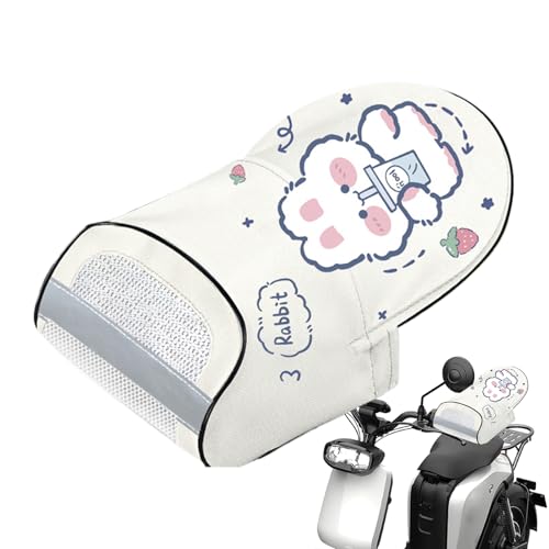 Guantes para scooter | Manoplas térmicas para manillar de motocicleta – Protección de manos a prueba de viento impermeable con pantalla solar para scooter Snowmobile