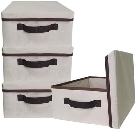 Genérico - Kit 4 Caixas Organizadoras Multiuso - Armários, Guarda...