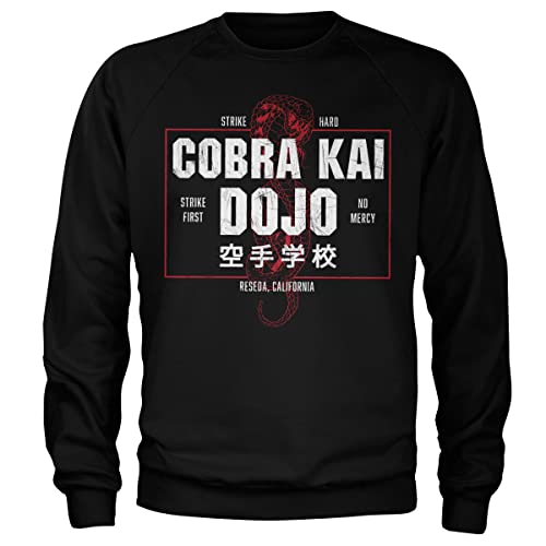 Cobra Kai Officiellement sous Licence Dojo Sweat-Shirt (Noir), X-Large