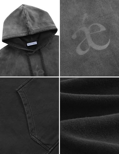 Aelfric Eden Essential Hoodies For Men Acid Wash Gradient Oversized Heavyweight Cotton Plain Hooded Sweatshirt Unisex