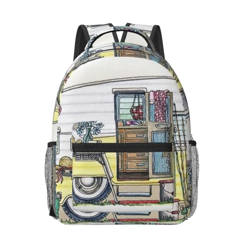 Sac à dos de voyage Happy Campers pour ordinateur, le bagage à main idéal des trajets au bureau