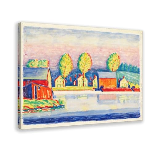 Impression sur toile Paysage de la Nouvelle-Angleterre Oscar Bluemner tableau deco 50,8x76,2 cm