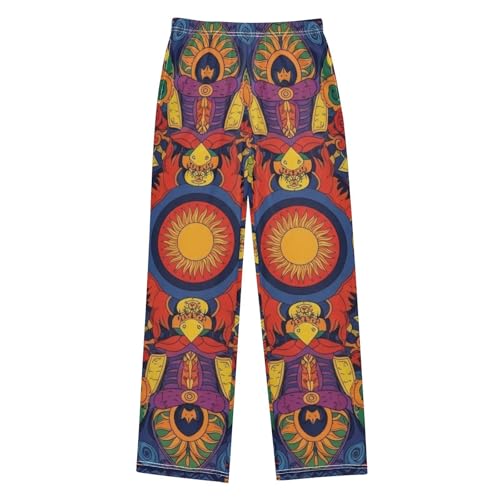 GuoChe with Pockets Loungewear Colorful Floral Inspired Pattern 11-12Y