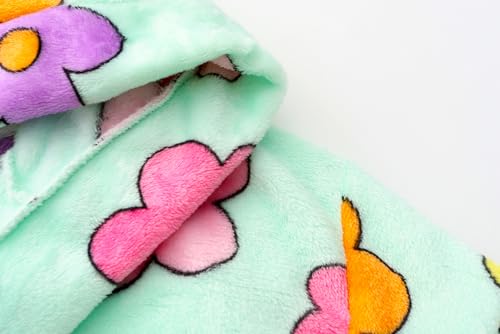 Image of Kids Hooded Bathrobe Girls Soft Plush Hooded Flannel Pajamas Sleepwear Boys Spa Robe
