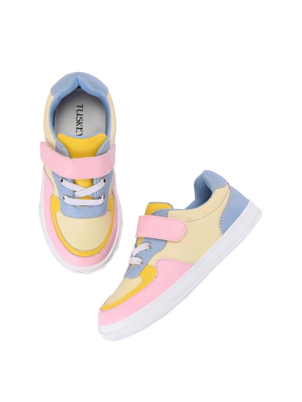 Tuskey Casual Velcro Shoes for Girls | Hopits Sneakers Sport Shoes for Kids | Running Shoes for Girls | Lightweight, Durable, Comfortable Sneakers for Girls | Lace Up | Snug Fit Shoes 5 41qgPKz5sqL