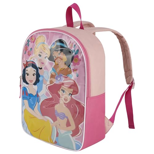 Disney Princess Backpack for Kids 15” | Cute Princess Bookbag for Girls | Padded Straps & Large Zip Compartment | Princess Back to School Supplies2