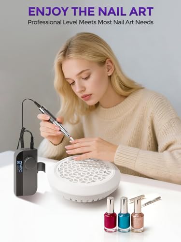 Kit profesional eléctrico 2 en 1 para manicura con aspirador miniatura 6