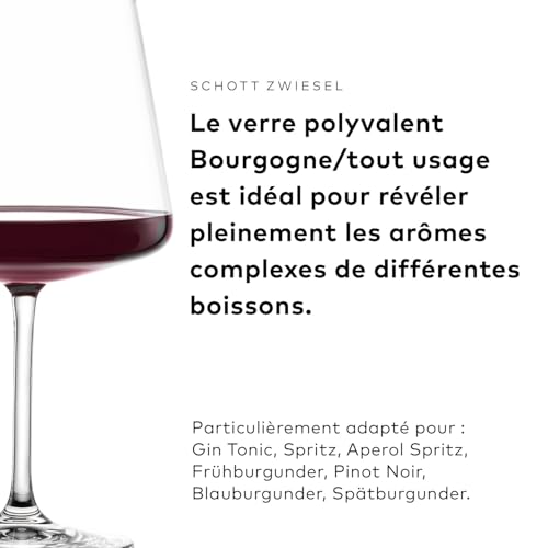 Verres à vin de Bourgogne Schott Zwiesel pour libérer les arômes