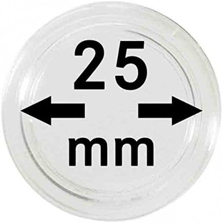 100 x Lindner Coin Capsules Caps Coincapsules for Coins 25 mm