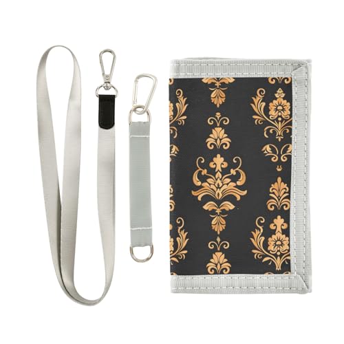 ALAZA Kids Wallets for Boys Girls Toddler Trifold Wallet Children Small Flower Indian with Zipper Coin Pocket