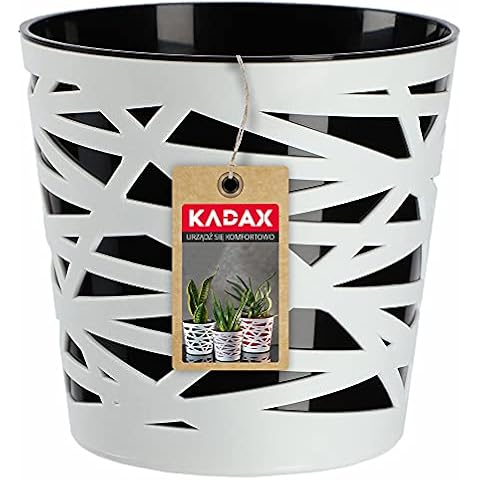 KADAX Blumentopf, Übertopf, runder Pflanztopf aus Kunststoff Cover