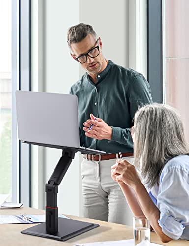 Soundance-Laptop-Stand-for-Desk-Adjustable-Height-Multi-Angle-for-Sit-to-Stand-Working-Ergonomic-Metal-Riser-with-Stable-Heavy-Base-Large-Holder-for-10-to-173-Inches-Notebook-PC-Computer-Black