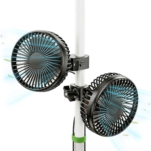 Pidemeo Grow Tent Fan 2-Pack, 5 Inch Clip On Plant Fan with...