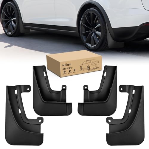 Image of Nilight Mud Flaps Splash Guards for Tesla Model X 2022 2023 2024 2025 2026