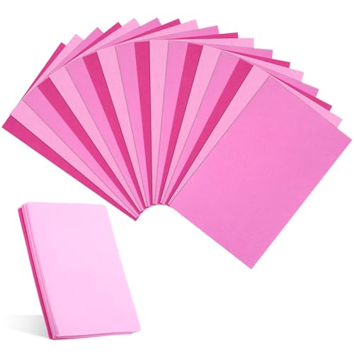8X12 Felt Sheets for Crafts 18 PCS Pink Fabric Felts Pad Stiff Sewing Craft Felt Paper Non-Woven Thin Felts Fabric Sheets for DIY Art Crafts Sewing Patchwork Projects Making