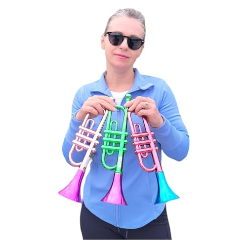 Zugar Land MTRU13PPP Metallic Trumpets (13 Inch) Plastic Noisemaker Music Toys For Kids Instruments Noise Makers thumb #7