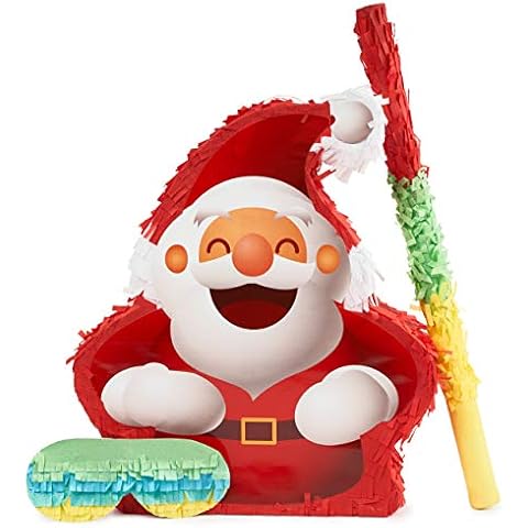 Piñata de Papá Noel con Palo y Venda Ojos Cover