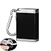 Zigaretten Taschenascher Tragbarer Aschenbecher für unterwegs Mini Aschenbecher Schlüsselanhänger Retro Metall Aschenbecher Taschenaschenbecher für Draußen mit Deckel Geruchsdicht 1 PCS (Schwarz)
