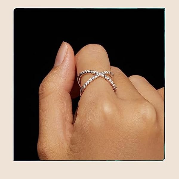 Bruiloft Eternity Ringen voor Vrouwen Sterling Zilver Moissanite Belofte Ringen met Wit Verguld