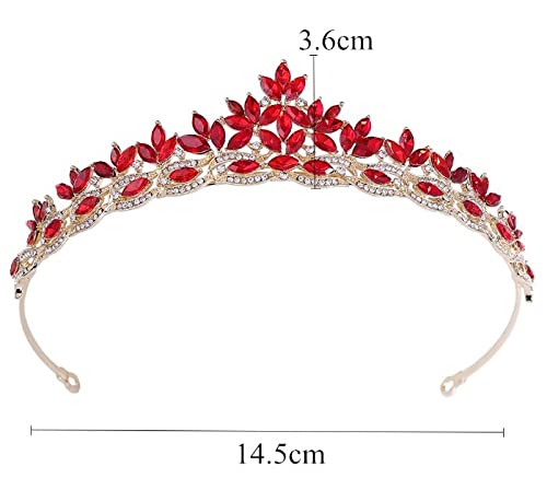 Tiara de cristal azul y tocado de princesa con pedrería 3