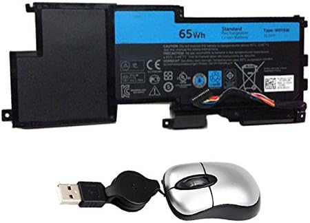 Amsahr W0Y6W-05 Replacement Battery for Dell W0Y6W, XPS 15, 15-3828, L521x, 15-L521x, 03NPC0, 09F233, Includes Mini Optical Mouse