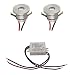 Produktbild VBLED® LED Aluminium Mini Einbaustrahler IP44 wassergeschützt - 1W 350mA 80lm warmweiß (3000 K) (2er-Set)