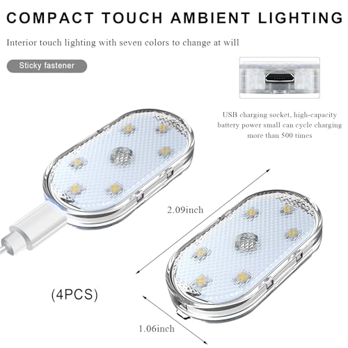 Luces LED portátiles inalámbricas para auto 4 piezas miniatura 2