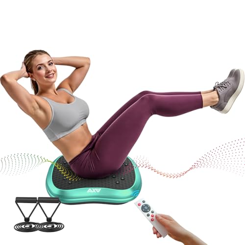 AXV Plataforma vibratoria para entrenamiento de cuerpo entero, portátil, mini plataforma de masaje de drenaje linfático para pérdida de peso, moldeador, spa, gimnasio en casa, entrenamiento