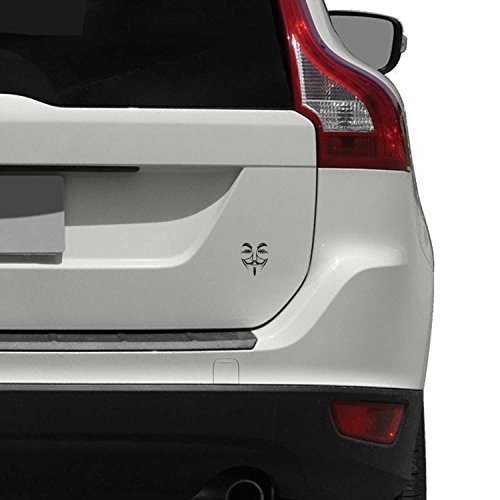 Anonymous Guy Fawkes Mask Sticker/Autocollant en Vinyle pour Voiture