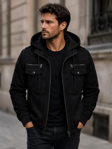Blaq Ash Men's Faux Suede Jacket Black - Image 3