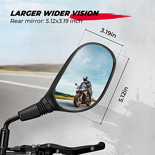 KEMIMOTO ATV Handlebar Mirrors