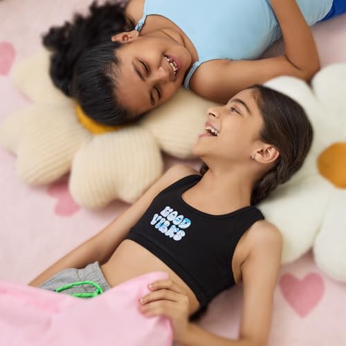 Image of YouGotPlanB Cotton Sports Bra | Pack of 1 | Ages 8-16 Years | Racerback Style | Non-Padded, Double-Layered for Coverage