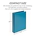 Samsill Economy 1 Inch Mini 3 Ring Binder, Made in The USA, 9.1” x 7.5” Round Ring Binder, Non-Stick Customizable Cover, Assorted Fashion, 6 Pack