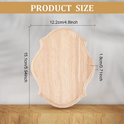 FINGERINSPIRE Unfinished Wood Plaque 15.1x12.2x1.8cm Oval Wooden Blank Signboards Natural Wood Crafts for Painting Carving Burning Wood Boards for DIY Craft Projects Home Decoration - Image 2