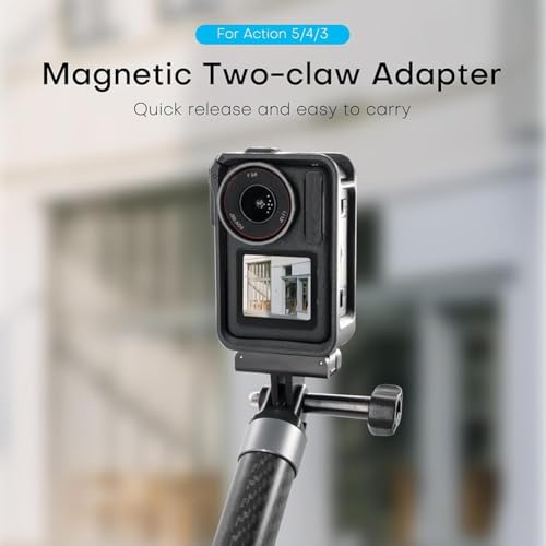 Image of Magnetic Quick Release Mount Adapter for DJI Action 5 Pro /Action 4 / Action 3 & osmo 360 - Snap-On Base to Action Camera Mount Converter, Secure Lock Design