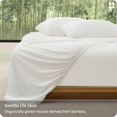 Image of Bedsure PureWoven 100% Viscose Derived from Bamboo King Size Sheet Set 3PCS