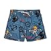 One Piece Live Action Straw Hat Pirate Icons All-Over Print Men's Dark Blue Active Mesh Shorts - Large