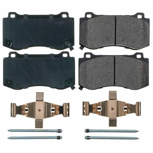 Image of PowerStop Front Brake Pads for Chrysler 300 2005-10 |300 2012-14 |300 2023 |Dodge Challenger 2008-23 |Charger 2006-10 - Z17 Ceramic Brake Pads with Installation Hardware, 17-1298