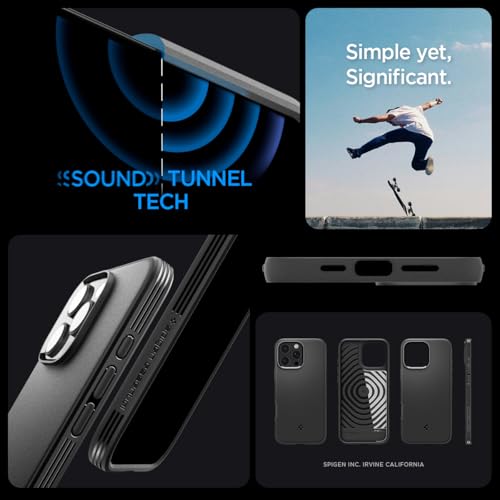 Spigen Essential Sand Blast Back Cover Case Compatible with iPhone 16 Pro (TPU | Matte Black) 6 41qgU2AhQaL
