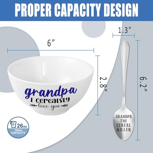 Grandpagiftschristmasgrandpagiftfromgrandkidscerealbowlandcerealkillerspoonsetgrandpachristmasgrandparentsdaybirthdaygiftforhimmancerealslyloveyou Urban Country Home Decor Grandpa gifts christmas grandpa gift from grandkids cereal bowl and cereal killer spoon set grandpa christmas grandparents day birthday gift for him man cerealsly love you urban country home decor