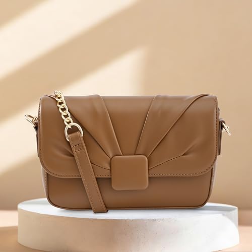 Image of Fastrack Puff Sling with Detachable Pouch | Faux-Leather Women's Handbags | Sling for Casual Carry