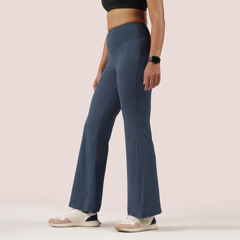 Image of BlissClub AirMelt Flare Pants - Lite | Flared Silhouette | Back Pocket| Weightless Fabric | High Rise Waistband, Tall (for Women Above 5'5)