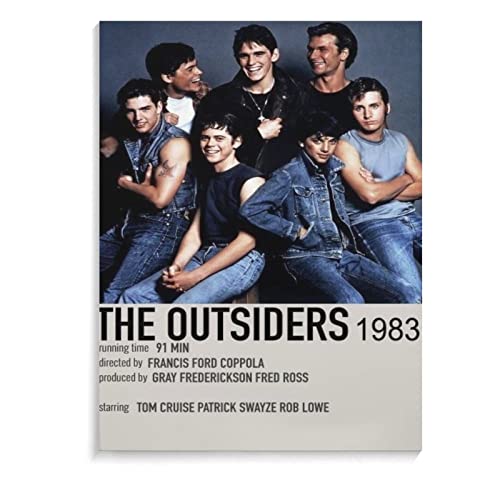 Movie Posters The Outsiders Classic Boys Room Decor Wall Art Paintings Canvas Wall Decor Home Decor Living Room Decor Aesthetic 24X32Inch(60X80Cm) Frame-Style #TOP7