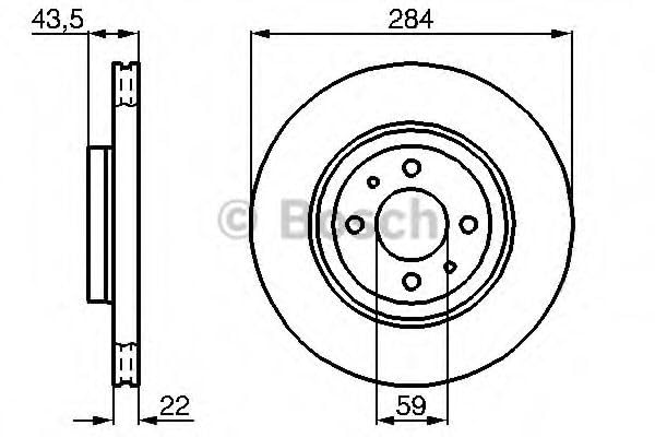 Bosch BD1361 Dischi Freno, Certificato ECE-R90, 1 Set Di 2 Dischi