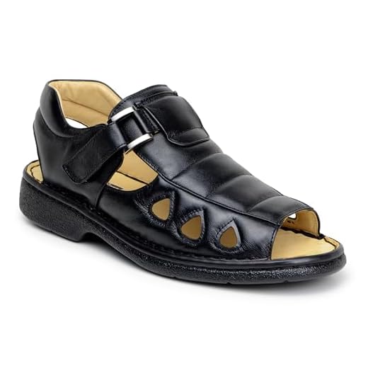 Sandália Masculina Anti - Stress Ortopédica Diabético Couro Carneiro Sola PU GEL (Preto, BR, Adulto, Numérico, 37)