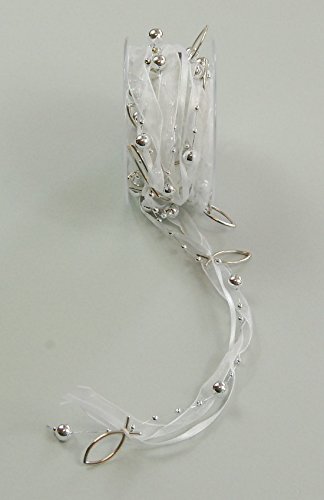Fibula[Style]® 5 m Band Match weiß mit Perlen und Fischen in Silber für Kommunion/Konfirmation/Taufe ectr Cover