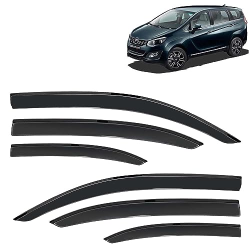 Image of ROYALTECH Premium Non-Breakable Car Window Door Visor /Rain Guard /Wind Deflector Compatible for (Mahindra Marazzo (2018-2020) 6pcs)