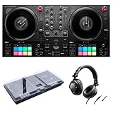 Hercules DJControl Inpulse T7 2 Deck Motorized DJ Controller with built in STEMS Control Bundle with DJControl Inpulse T7 Cover and Hercules HDP DJ45 Closed-Back Headphones